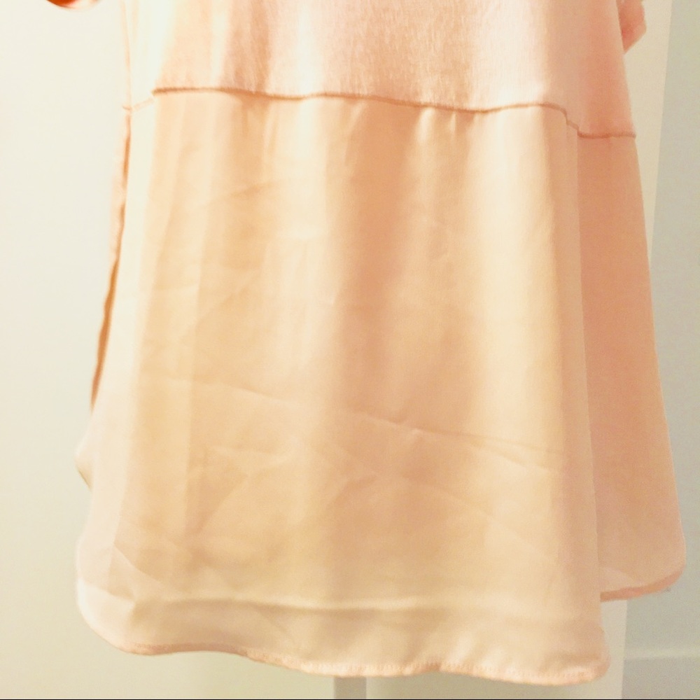 NWT Bar III Pink Double Texture Top - Picture 5 of 8
